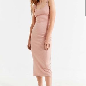 Urban outfitters pink bodycon ribbed dress